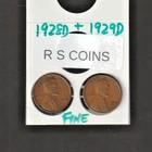 LOW  priced  LINCOLN  CENT  AUCTION   - 1928D  &  1929D  FINES -   RS COINS #55R
