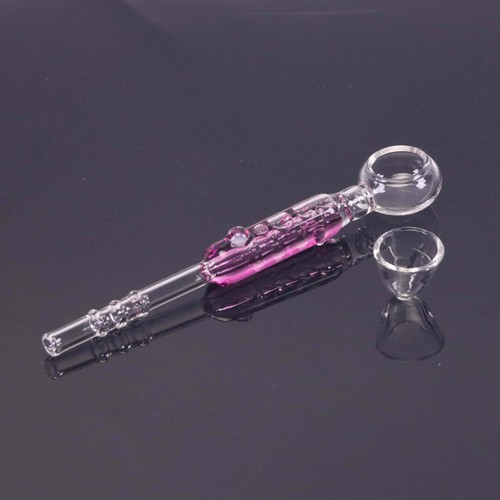 Glass Smoking Pipe 158mm/6.2 inch Cigarette Tobacco Herb Smoke Pipes Filter Tube - Picture 5 of 7