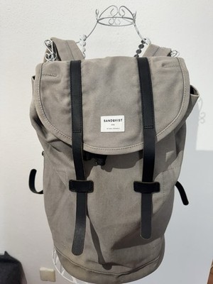 Sandqvist Rucksack Reisetasche Grau Schultasche Uni Used Look