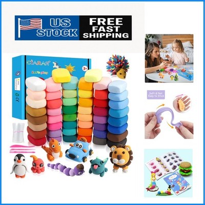 50 Vibrant Air Dry Crafting Clays & Tools - The Ultimate Creative Gift for Kids