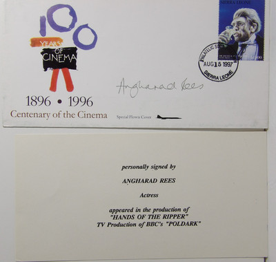 Angharad Rees Actress Signed Centenary Of The Cinema Envelope 10/10 COA USP2-128