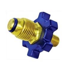Enerco F273758 Propane Cylinder Adapter POL x 1"-20 Throwaway w/ Handwheel