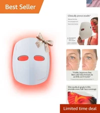 TheraFace Therabody Mask Glo - Cordless LED Skincare Face Mask with Red/Blue/Inf