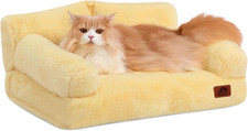 Fluffy Dog Cat Bed Pet Couch Beds Plush Soft Warming Washable Puppy Bed for Smal