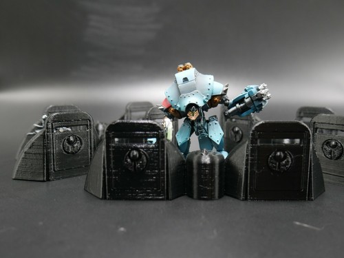 Tabletop Terrain Black Barriers for Legion, Warhammer 40k 30k - Picture 10 of 12