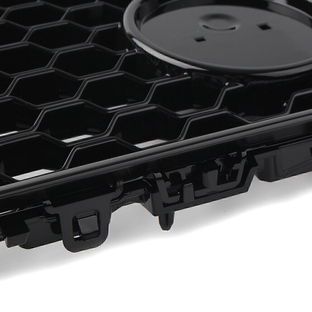 Front Upper Vent Grille Gloss Black Mesh Radiator Fit Jaguar F-PACE 2016-2020