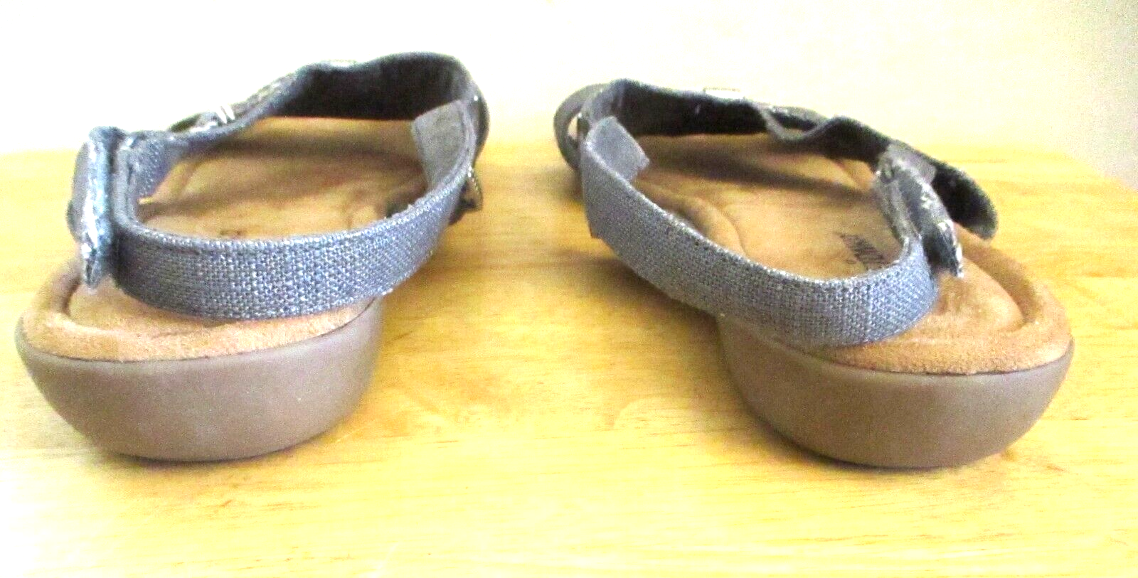 Women's "SILVIE" Fabric, Open Toe Slingback Sandal, Gray