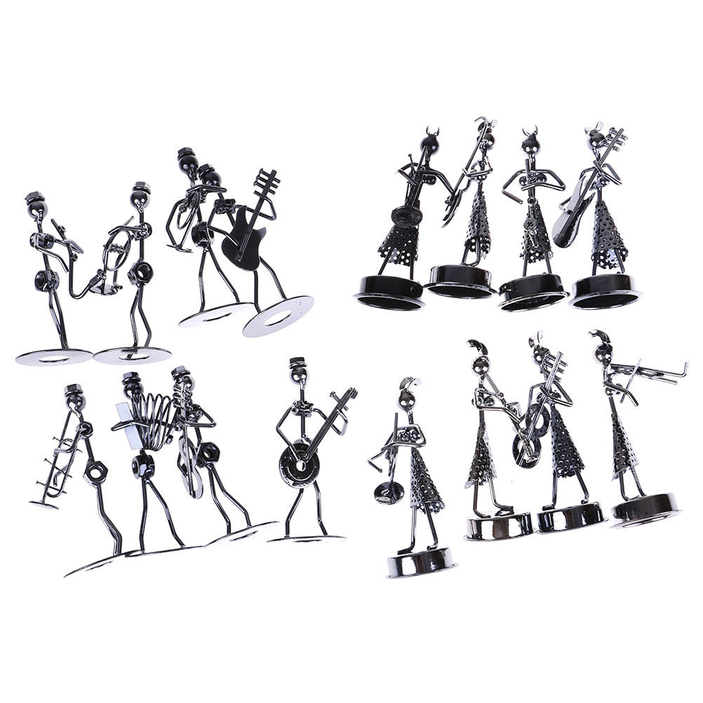 mini iron music band model miniature musicians figurines art craft