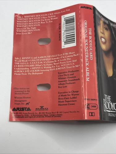 The Bodyguard - Soundtrack Album - Whitney Houston Kassette MC Tape - Picture 6 of 6