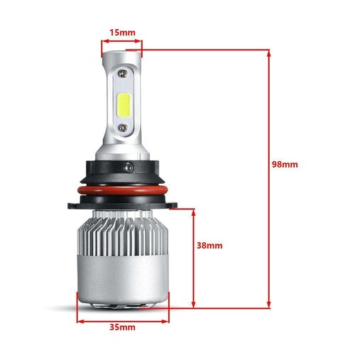 9004 HB1 LED Headlight Bulbs for Dodge Ram 1500 2500 3500 1994-2001 Hi Lo Beam - Bild 10 von 12