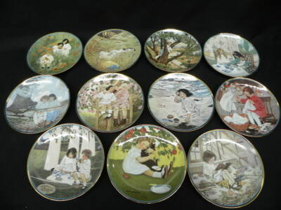 11 Vintage 'A Garden of Verses' Jessie W. Smith LE 8 1/2'' Collector Plates MINT