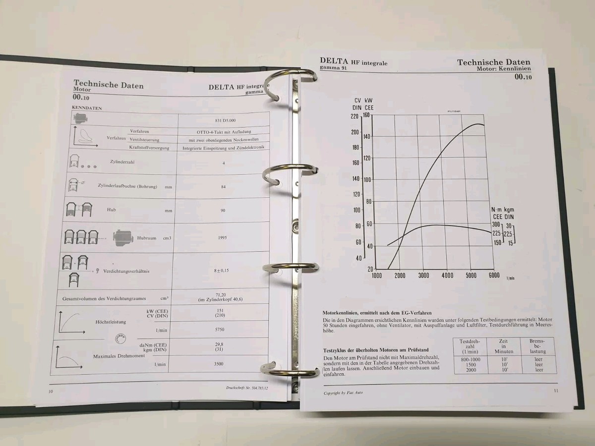 Workshop Manual Service Lancia Delta Integrale Evo Technical