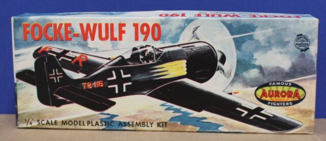 Aurora 30-69 Famous Fighters Focke-Wulf 190 Kit 1:48 1959 Started missing 1 part