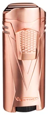Rose Gold Satin Vector Ironquad Quad Flame Jet Torch Cigar Butane Lighter - 9310