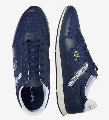 Lacoste Men Shoes Menerva Sport 0121 Navy White Leather