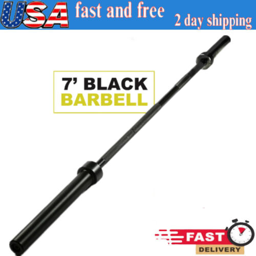 Non-Slip Steel 2-Inch Olympic Barbell Weightlifting Bar 7ft 700-Pound Capacity