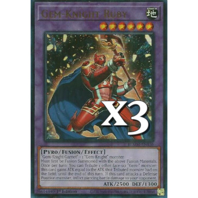 3x Gem-Knight Ruby BLMM-EN136 Ultra Rare NM 1st Ed YUGIOH