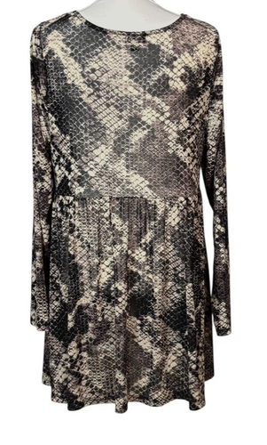 Torrid Babydoll Top Gr. 2 Animal Print Schwarz Goth Y2k Boho Mesh Whimsygoth - Bild 2 von 9