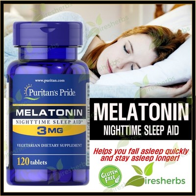 Melatonin 3mg Sleep Natural Sleeping Pills Relaxation Insomnia Supplement 120ct Ebay