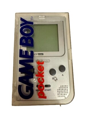 Nintendo Game Boy Pocket Handheld Spielkonsole - Silber mit Case Gebrauchsspuren