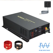Pure Sine Wave 2500W  Power Inverter 48VDC to 120VAC Remote control RV/Home/camp