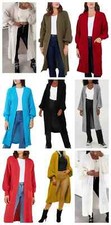 Women Chunky Knitted Oversized Cardigan Ladies Balloon Sleeve Long Maxi Cardigan