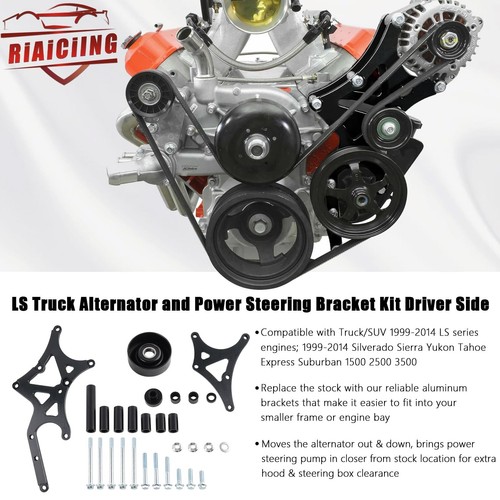 LS Truck SUV Alternator/Power Steering Pump Bracket Driver Side Compatible wi... - Picture 2 of 7