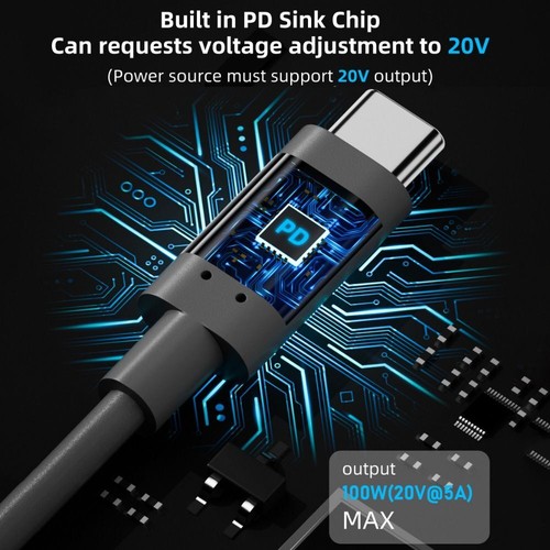 Male to Male USB C to DC Power Cable 5521 Line Adapter for Starlink Mini - Picture 5 of 20