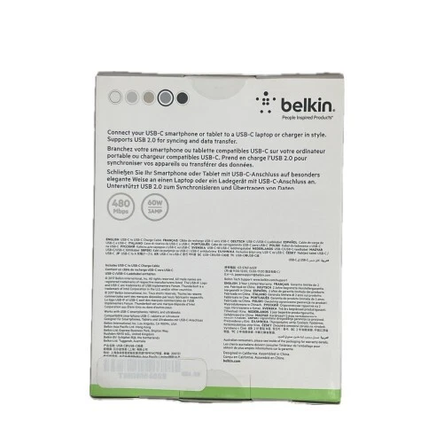Belkin Mixit Metallic (Wholesale Price) USB-C to USB-C Charge Cable 60W - Image 2 of 2