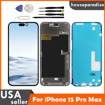 Replace For iPhone 15 Pro Max LCD Display Touch Screen Digitizer Assembly +Tools