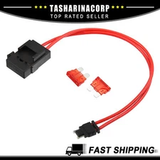 32V Low Profile Mini Fuse Adapter Tap Fuse Kit with 2pcs 10A Fuse for Cars Boats