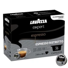 Lavazza Expert Espresso Ristretto Coffee Capsules, Very Intense, Extra Dark 