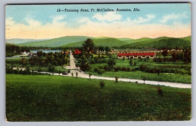 C.1920 ANNISTON, AL FT. MCCLELLAN, TRAINING AREA TO BREEN WABURN MA Postcard P41