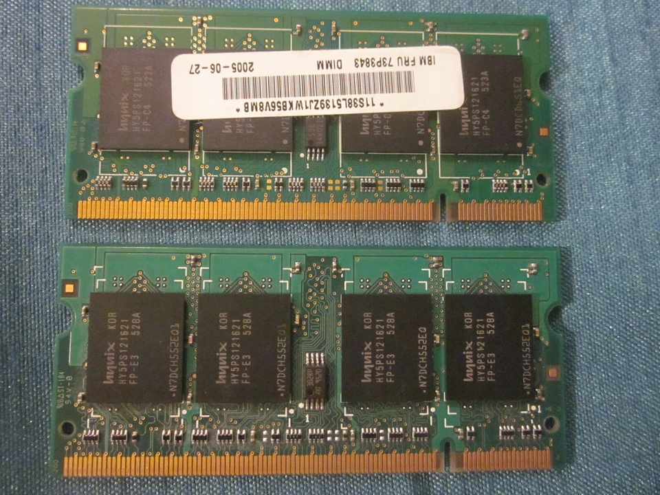 Hynix 2 x 512MB = 1GB PC2 4200S 444Laptop Memory RAM HYMP564S64P6-C4 - Image 3 of 3