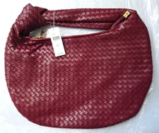 Anthropologie Hobo Melie Bianco The Brigitte Satchel 10"x16" Dark Wine Size All