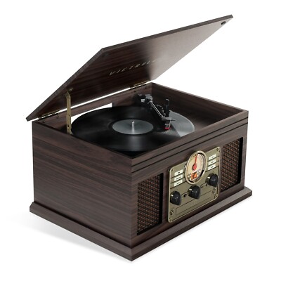 Victrola Hawthorne 7-in-1 Wood Record Player