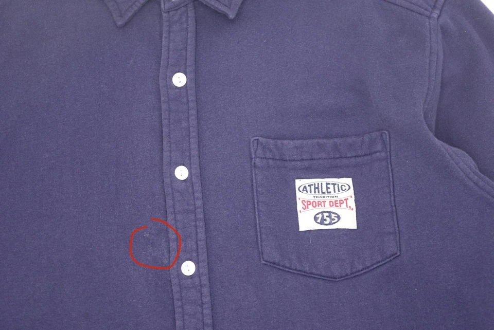 Sudadera Atlética Vintage Años 90’s Gap Abotonada Hombre’s Grande Azul Foto 3 de 4