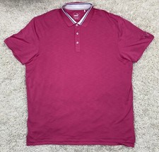 Puma Men  s Golf Polo XXL 2XL Hawaiian Ocean Pink Short Sleeves