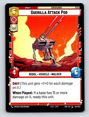 Aggression Heroism Guerilla Attack Pod Rebel Vehicle Walker Unit Ground