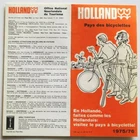 Leaflet HOLLAND Pays des Bicycles 1975/76 Map Tourist Brochure Leaflet