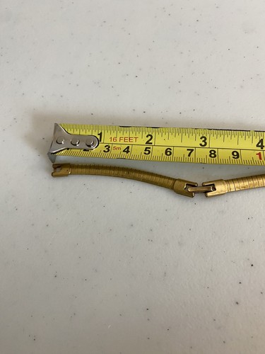 Goldfarbene Fischgrät Kette Halskette 19” 16” verstellbar segmentiertes Design Avon Vintage - Bild 7 von 7