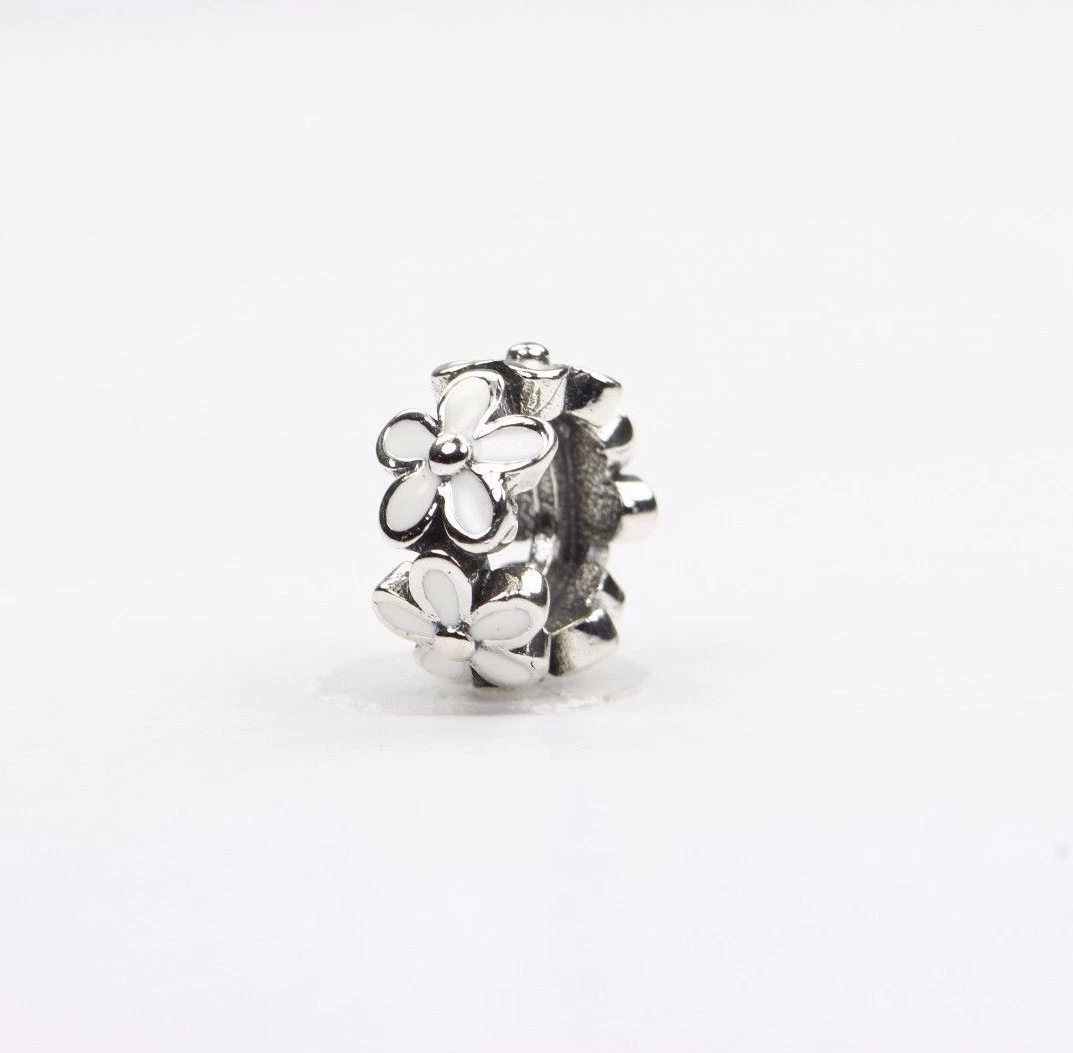 White Daisy Flower Spacer Charm