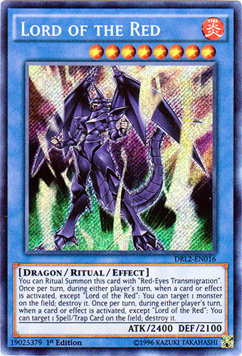 lord of the red yugioh card Yu-Gi-Oh Dragons of Legend 2 Single Card Secret Rare Lord of the Red DRL2-EN016