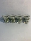 Lot of 4 Vintage Wedgewood Jeanette Green Greek Jasperware 2 3/8" Shot Glasses