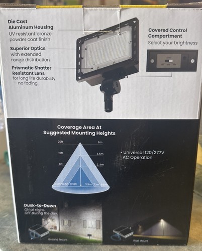 Feit Elektrisches 300 Watt LED Lumen Bronze Dämmerung bis Dämmerung Boden-/Flutlicht 4000K - Bild 2 von 2