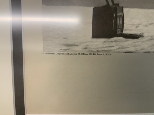 Vtg Maxell Blown Away Beach Large 2 Page Print Ad Original Framed - Picture 4 of 7