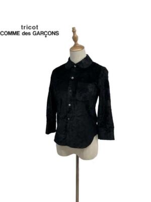 tricot comme des garcons 丸襟 黒 シャツ tao タオ 丸襟ブラウス
