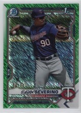 2021 Bowman Chrome Prospects Green Shimmer Refractor 80/99 Yunior Severino 01az