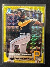 2025 Bowman Chrome 1st Jhonny Severino Yellow Geometric Refractor 1st /75