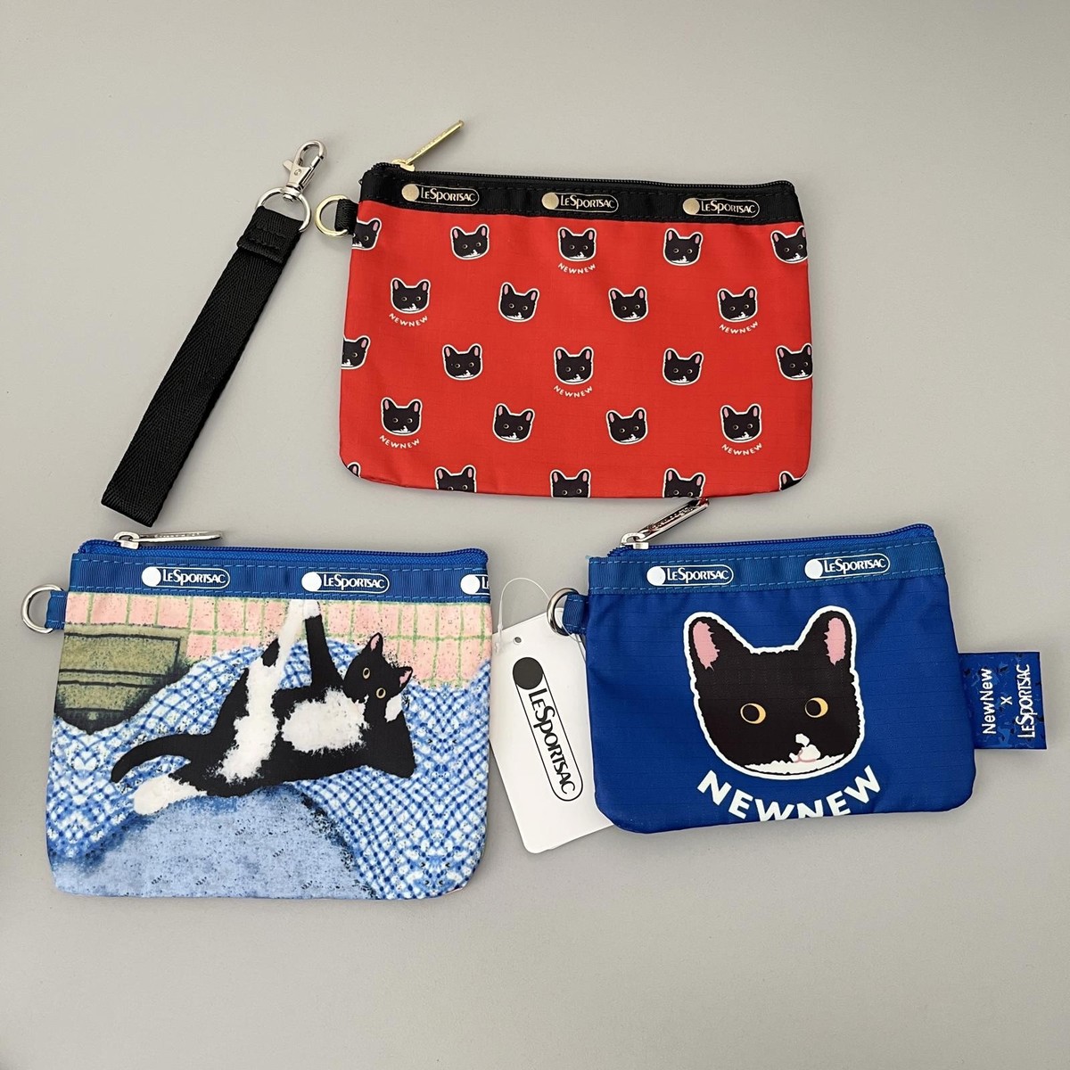 Lesportsac NewNew Cat Wristlet Pouch Set of 3 NWT | eBay